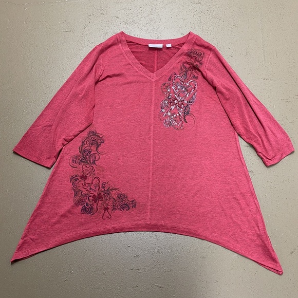 Avenue Embellished 3/4 Sleeve Tunic 18/20 - Picture 8 of 11